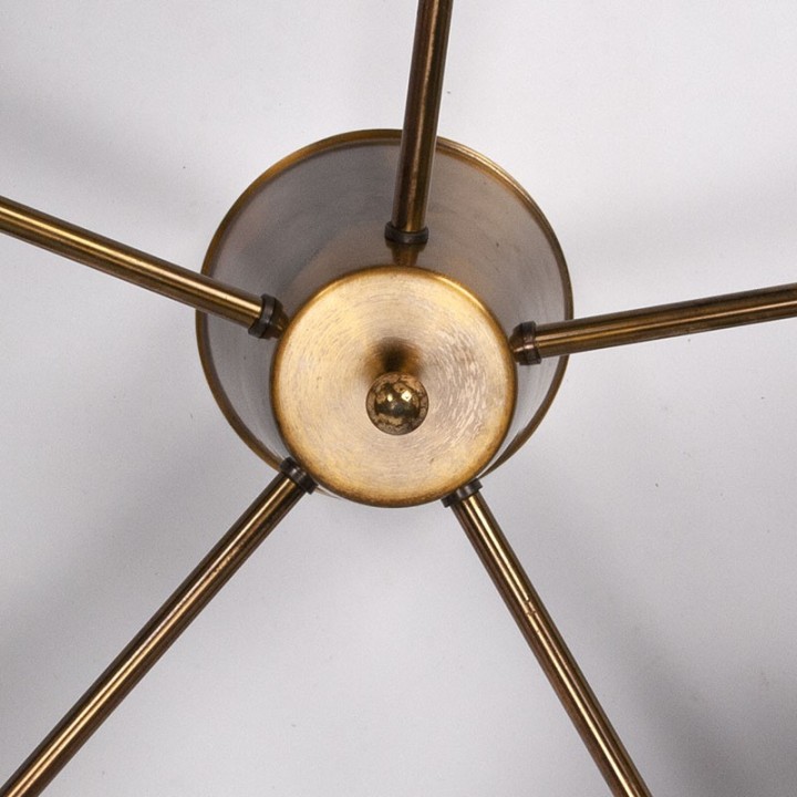 Mid-Century vintage design hanging lamp with glass chalices