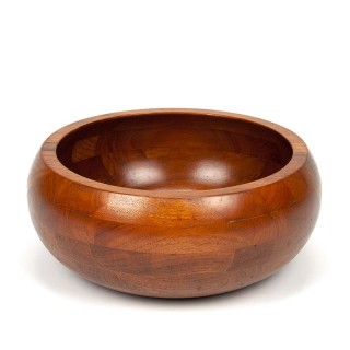 Danish large vintage salad or fruit bowl in teak