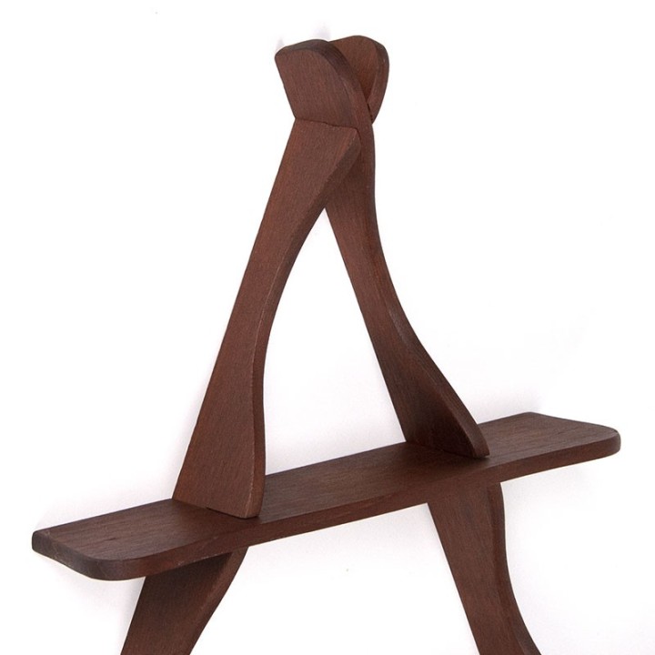 Teak Danish vintage spice wall rack