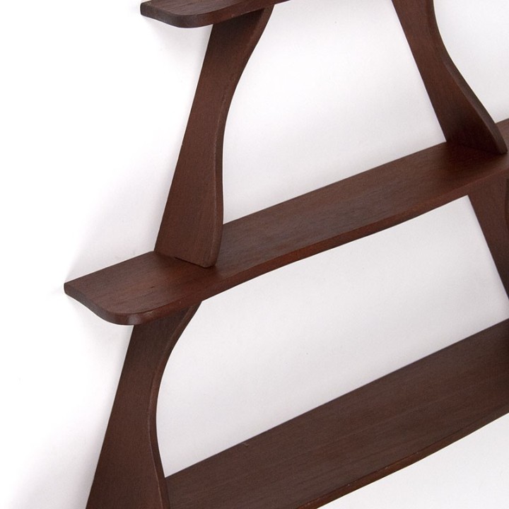 Teak Danish vintage spice wall rack