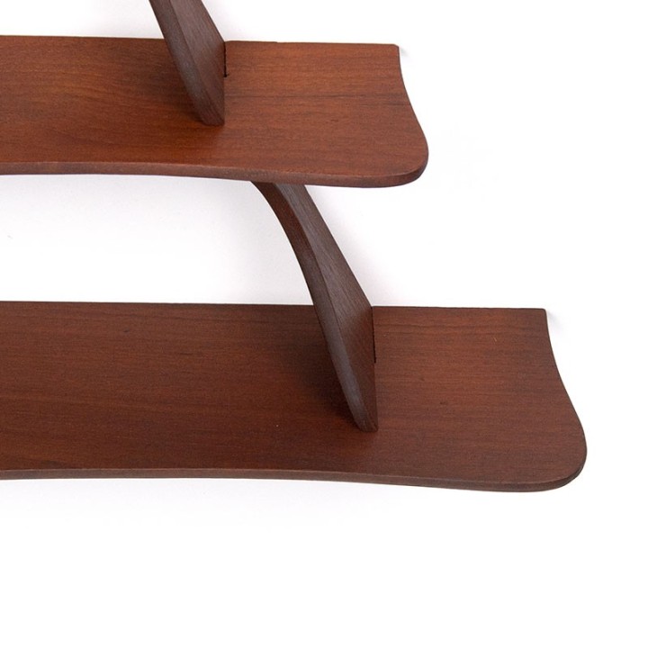 Teak Danish vintage spice wall rack
