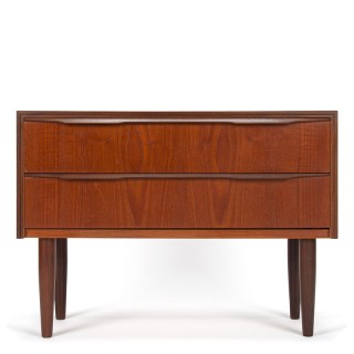 Danish vintage low and wide model chest of drawers