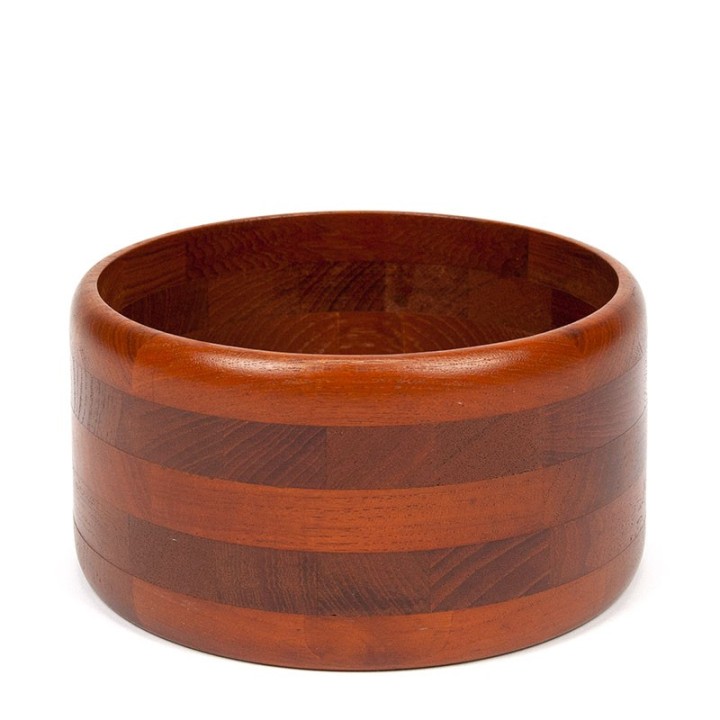 Danish teak vintage salad bowl marked Kjeni