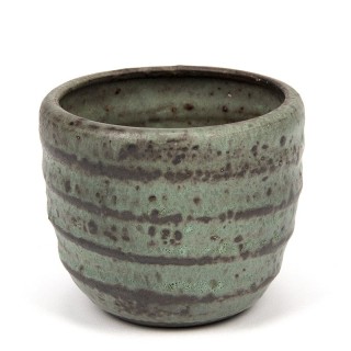 Green small vintage Mobach flower pot