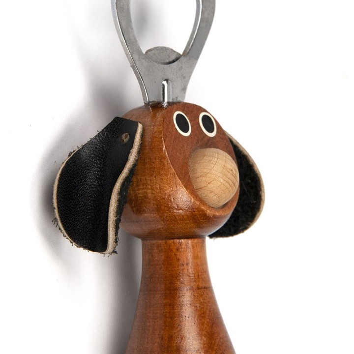 Danish vintage teak hand as opener and cork