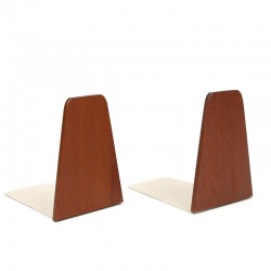 Danish set of 2 teak bookends from the sixties