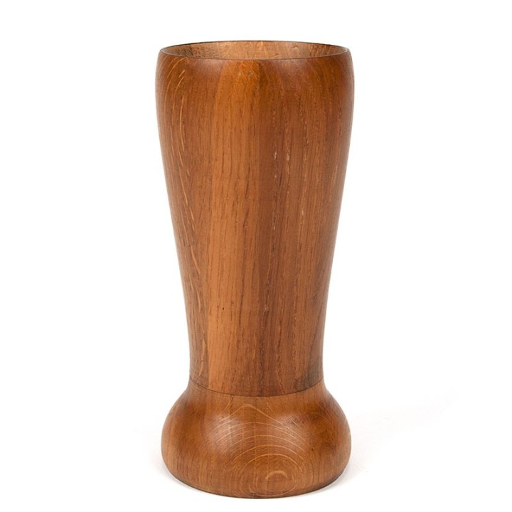 Wooden vintage vase from the sixties/seventies