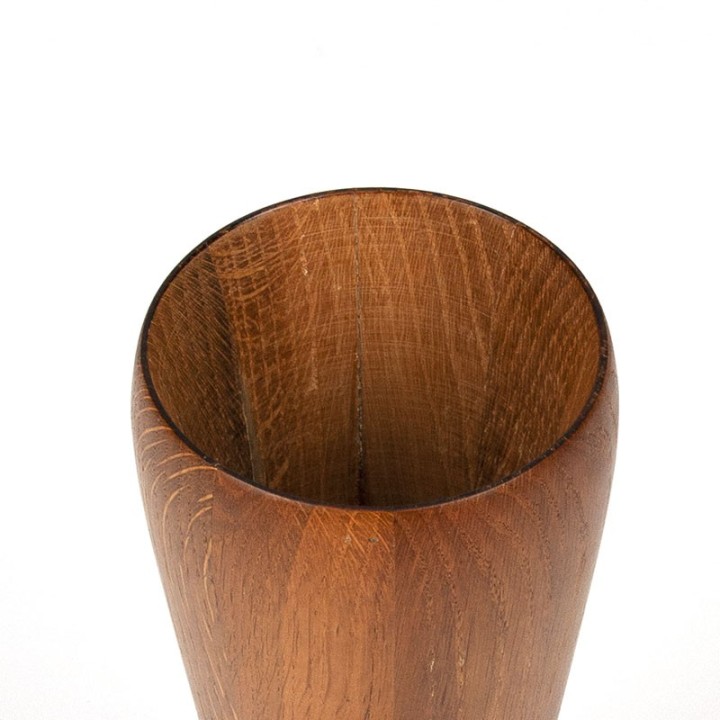 Wooden vintage vase from the sixties/seventies