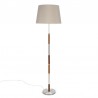 Danish vintage floor lamp with aluminum and rosewood base