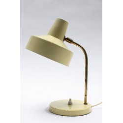 Geel/koperen tafellamp 1960's
