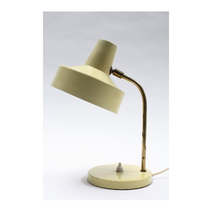 Geel/koperen tafellamp 1960's - Retro Studio