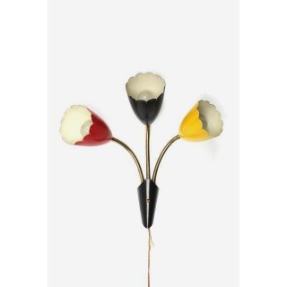 Jaren 50 wandlamp drie delen - Retro Studio