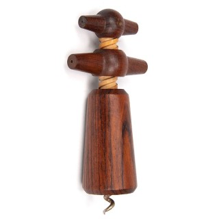 Teakhouten Deense vintage wijnflesopener