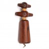Teakhouten Deense vintage wijnflesopener