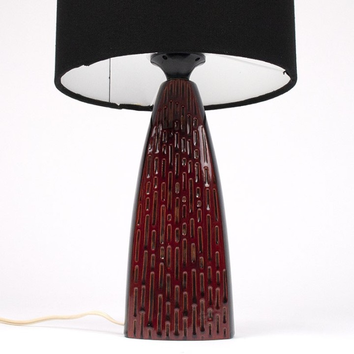 Deense vintage keramiek tafellamp van Lyfa