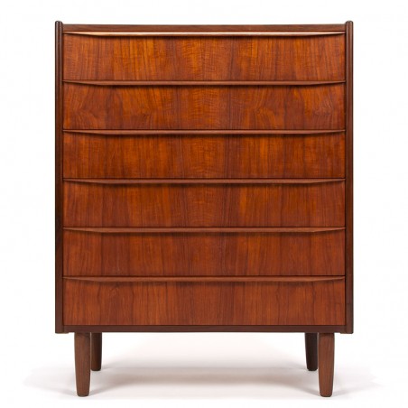 Vintage Danish Mid-Century design chest of drawers in teak