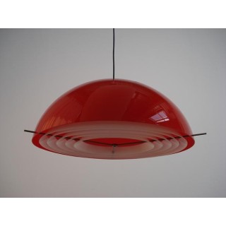 Plastic design hanging lamp red - Retro Studio