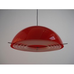 Plastic design hanglamp rood