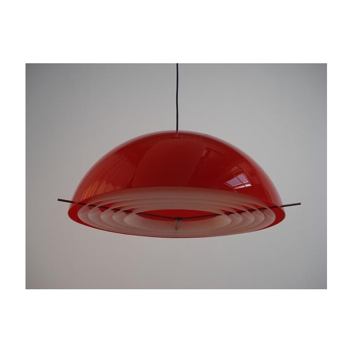 Plastic design hanging lamp red - Retro Studio