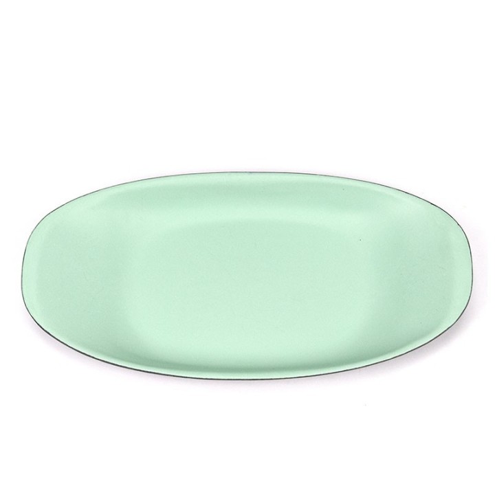 Green/black vintage metal Danish bowl