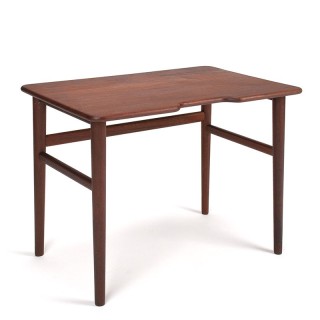 Donker teakhouten vintage bijzettafel