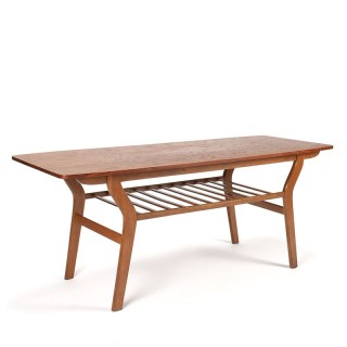 Danish vintage coffee table in teak with oak base