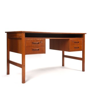 Teakhouten vintage Deens bureau van Munch Mobler