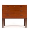 Teak vintage Danish chest of drawers with 3 drawers
