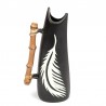 Elisabeth Loholt vintage vase with bamboo handle