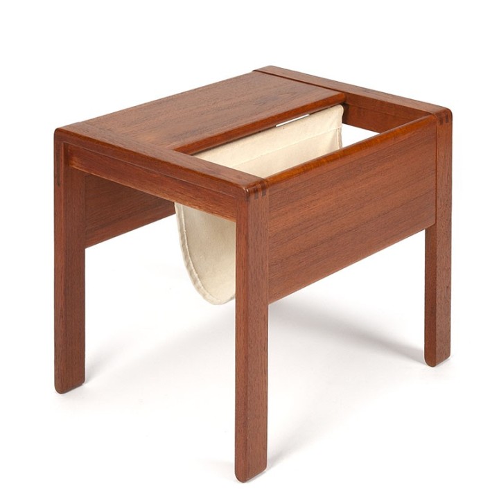Teak side table / newspaper rack vintage model