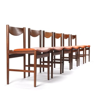 Set of vintage Gplan dining table chairs design Ib Kofod Larsen