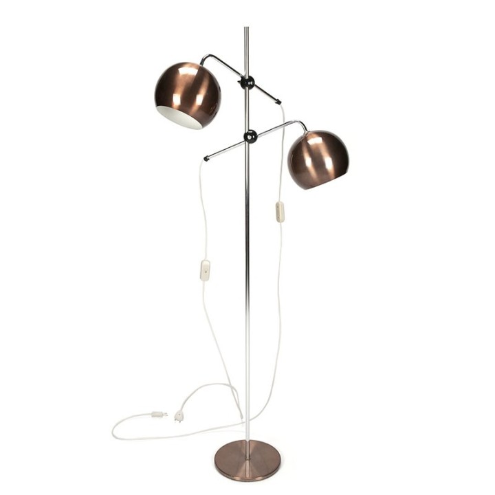 Danish vintage floor lamp with ball caps