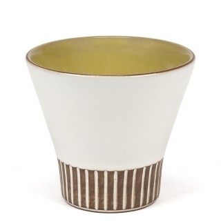 Bloempot vintage Fris Edam aardewerk ontwerp W.H. de Vries