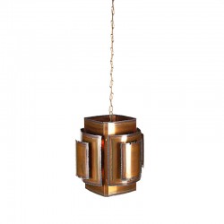 Danish copper vintage hanging lamp design Holm Sørensen