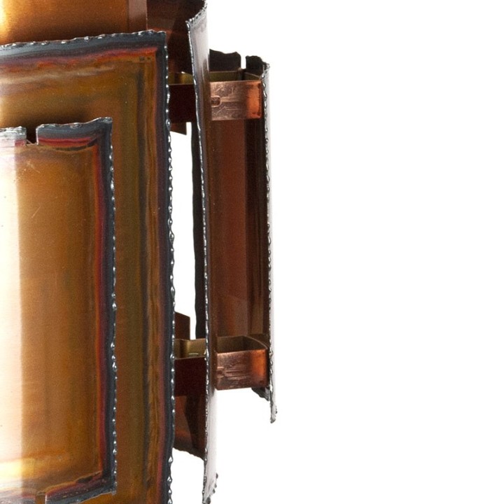 Deense koperen vintage hanglamp ontwerp Holm Sørensen
