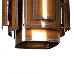 Deense koperen vintage hanglamp ontwerp Holm Sørensen