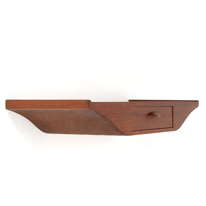 Floating teak vintage Danish hallway furniture