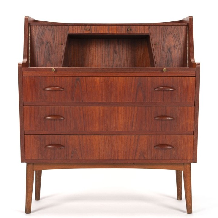 Teak vintage Danish secretary from the fifties