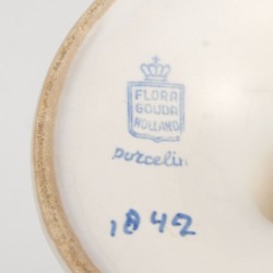 Vintage Flora Gouda porseleinen vaas model 1842