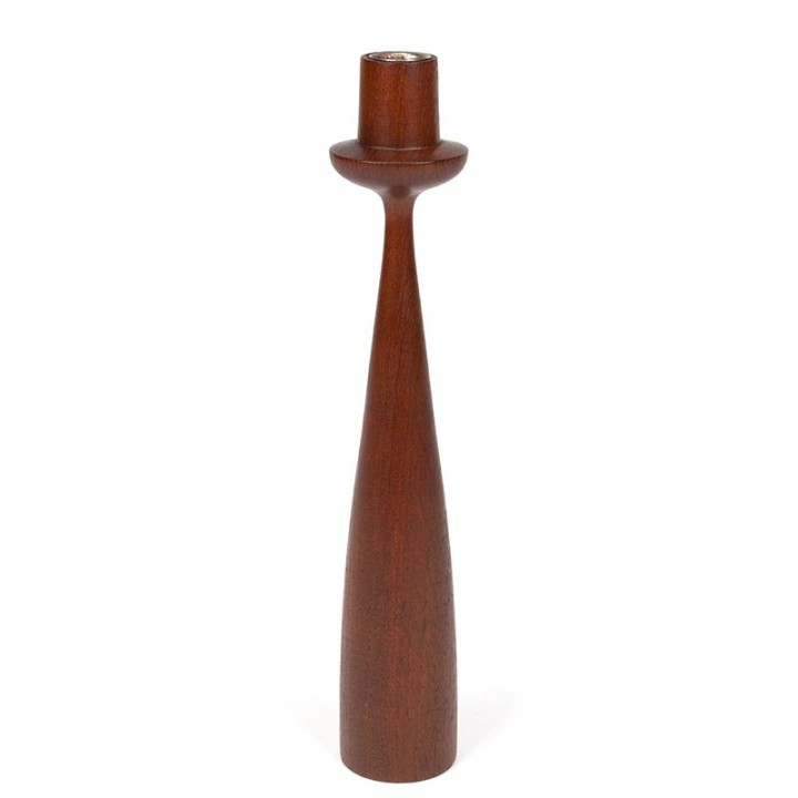 Large model Danish vintage teak candlestick