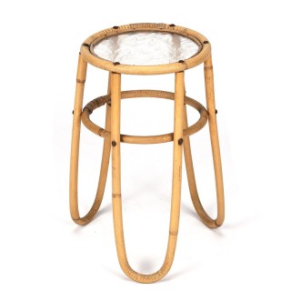 Plant table in rattan vintage fifties / sixties