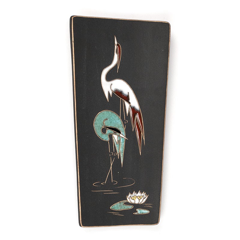 Vintage wall tile no. 752 from Ruscha with herons