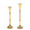Set of 2 brass vintage candlesticks with balls