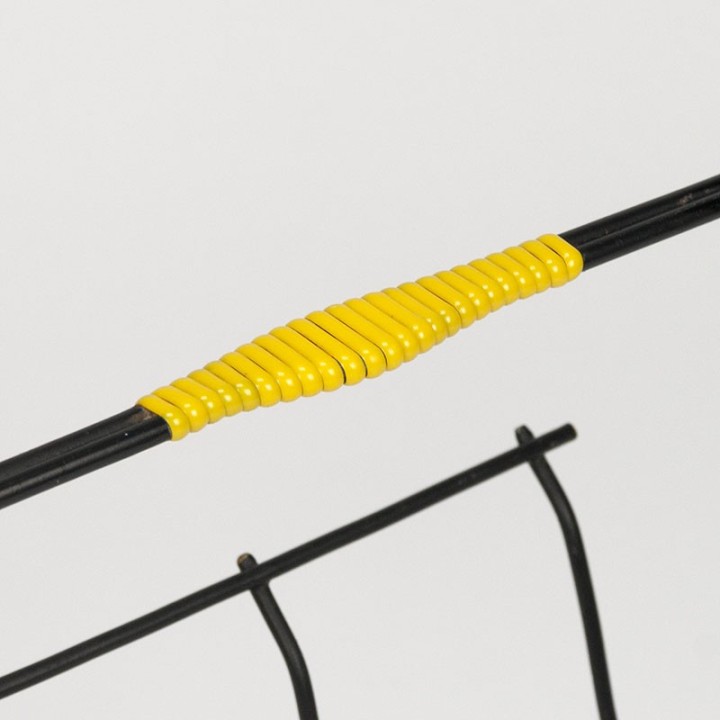 Fifties vintage magazine rack black with yellow detail