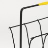 Fifties vintage magazine rack black with yellow detail