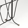Fifties vintage magazine rack black with yellow detail