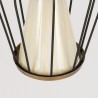Vijftiger jaren vintage hanglamp met glazen hart