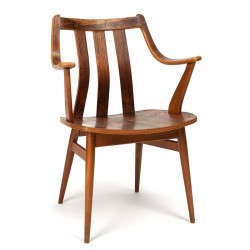 Curved wooden vintage Pastoe chair