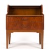 Teak vintage Danish small model cabinet with glass top