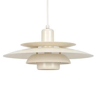 White Danish vintage hanging lamp